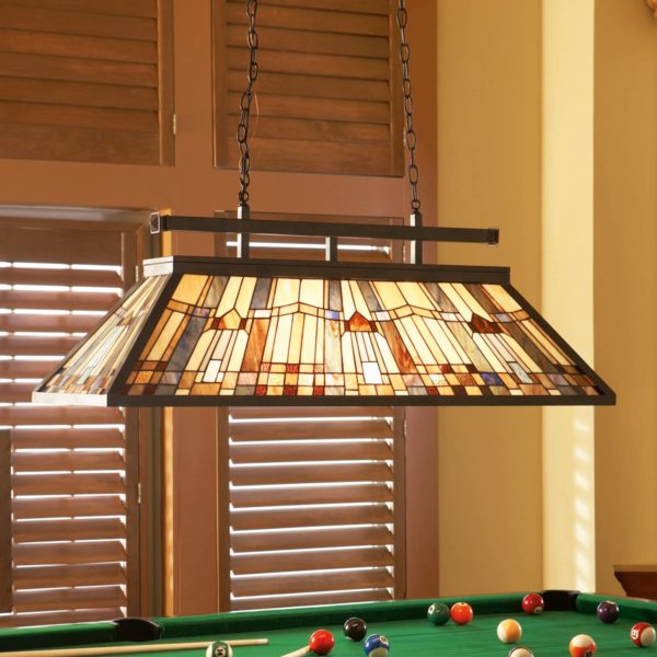 QUOIZEL Suspension en verre multicolore Inglenook QUOIZEL