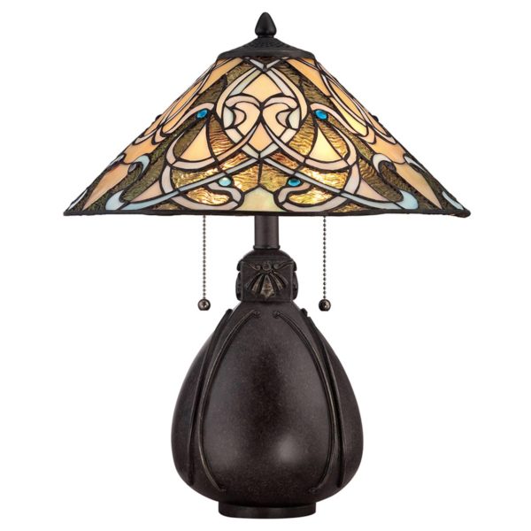 QUOIZEL Belle lampe à poser Tiffany India QUOIZEL