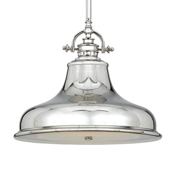 QUOIZEL Suspension Emery 1 lampe argentée Ø 34