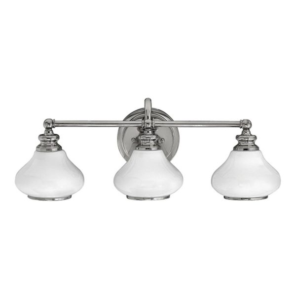 KICHLER Applique Ainsley chromée verre opale salle de bain KICHLER