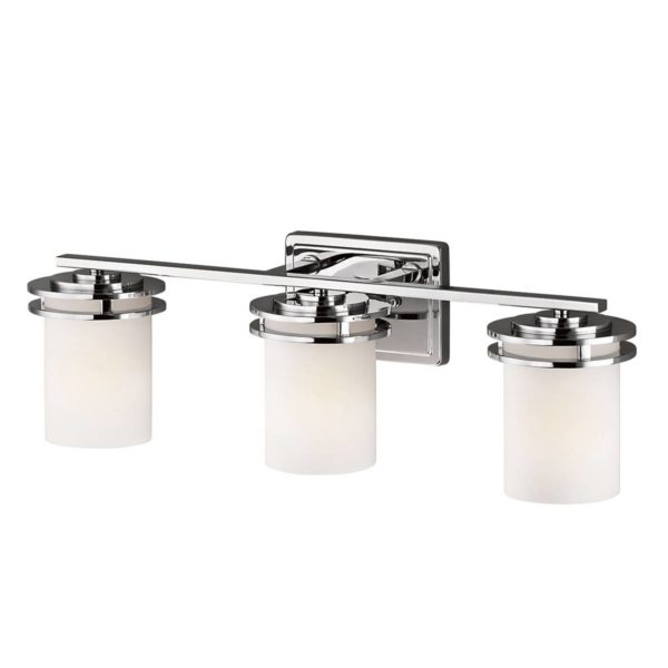 KICHLER Applique LED Hendrik IP44 chromée/verre