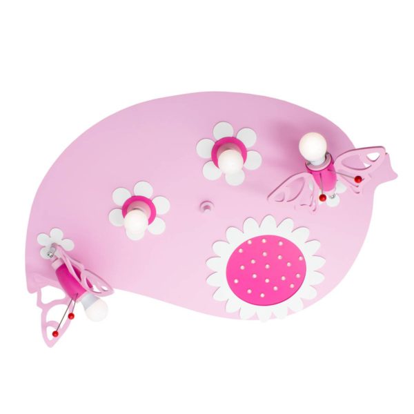 Elobra Plafonnier Feuille pliée en rose