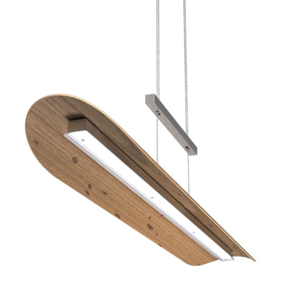 Elobra Suspension LED Colombia XL, chêne noueux naturel Elobra