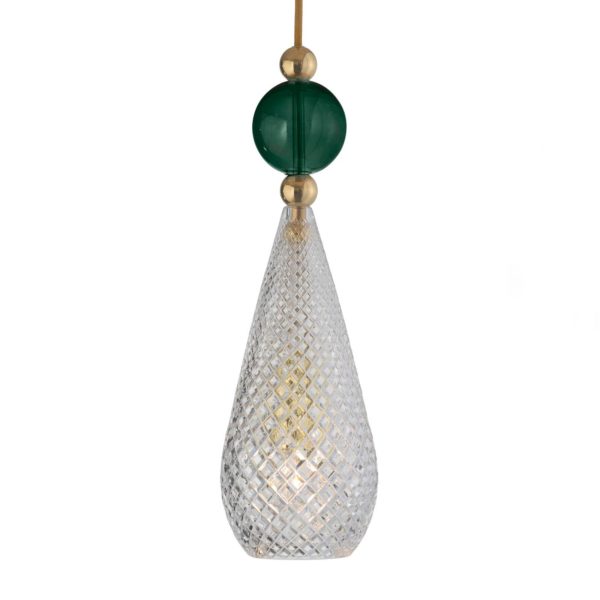 EBB & FLOW Smykke M or crystal check balle verte Ebb & Flow