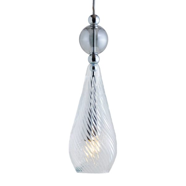 EBB & FLOW Smykke M argent crystal swirl gris fumé Ebb & Flow