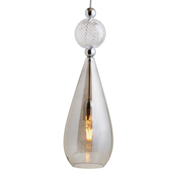 EBB & FLOW Smykke L argent gris fumé crystal swirl Ebb & Flow