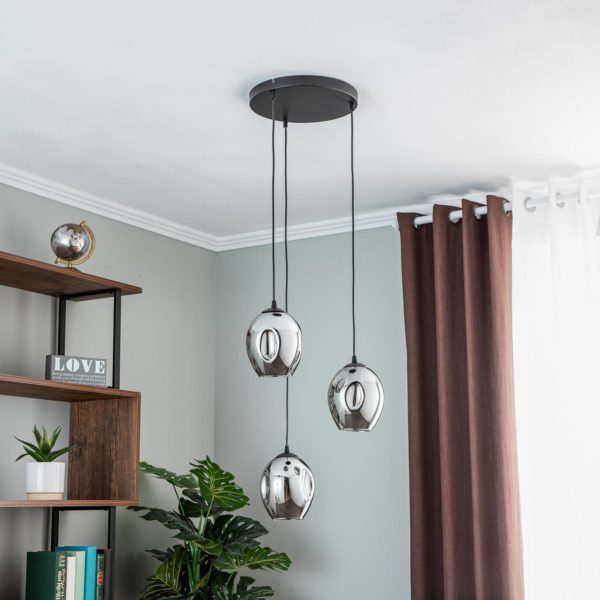 EMIBIG LIGHTING Suspension Starla ronde 3 lampes