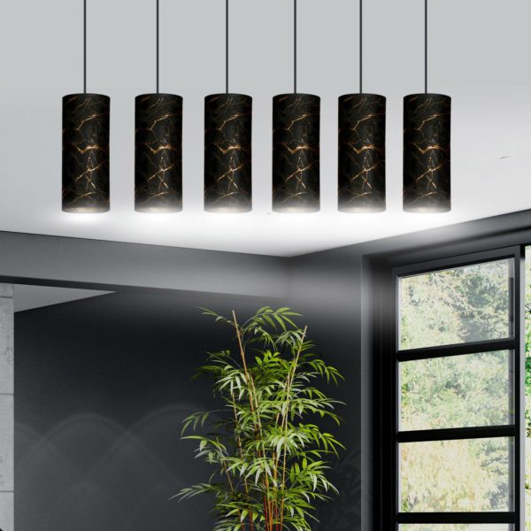 EMIBIG LIGHTING Suspension Joni allongée 6 lampes