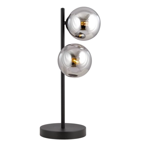 EMIBIG LIGHTING Lampe à poser Rossi, à 2 lampes, noir/graphite EMIBIG LIGHTING