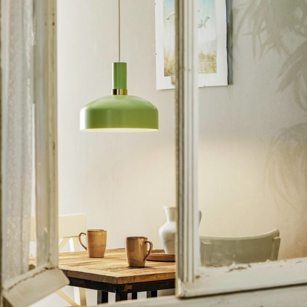 Eko-Light Suspension Malmo avec abat-jour vert menthe Eko-Light