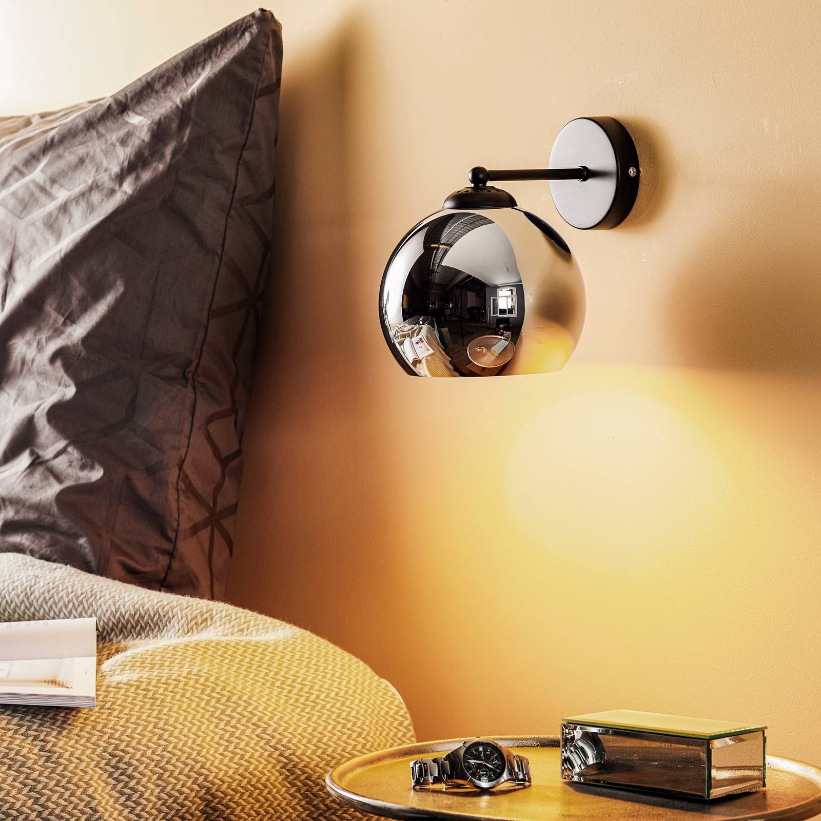 Eko-Light Tory applique murale noir/chrome