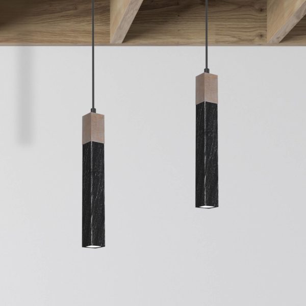 Euluna Stag suspension à une lampe noir/brun Euluna