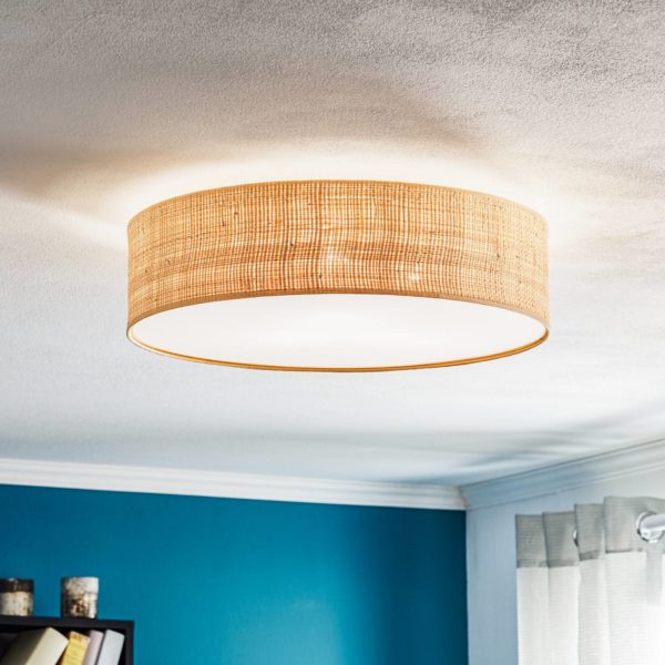 Eko-Light Leano plafonnier beige rond