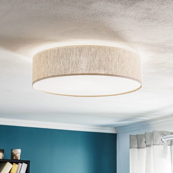 Eko-Light Leano plafonnier gris rond