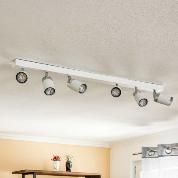 Eko-Light Spot pour plafond Joker, blanc/argenté, à 6 lampes Eko-Light