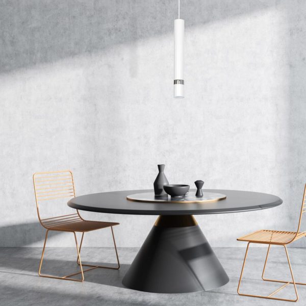 Eko-Light Suspension Joker, blanche/argentée, à une lampe Eko-Light