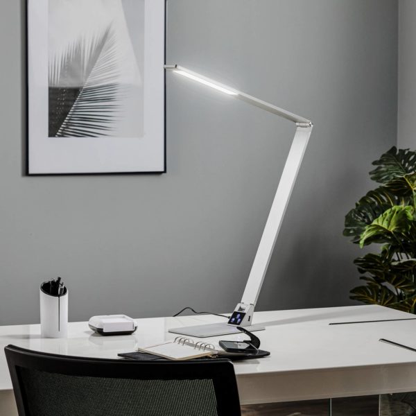 Fabas Luce Lampe de bureau LED plate Wasp en aluminium Fabas Luce