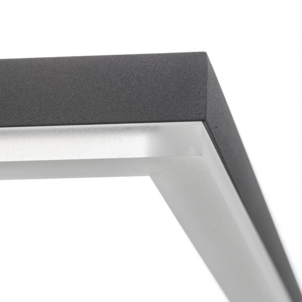 Fabas Luce Plafonnier LED Bard, 42×42 cm, anthracite Fabas Luce