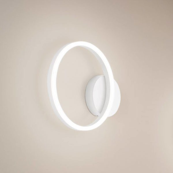Fabas Luce Applique LED Giotto, à 1 lampe, blanche Fabas Luce