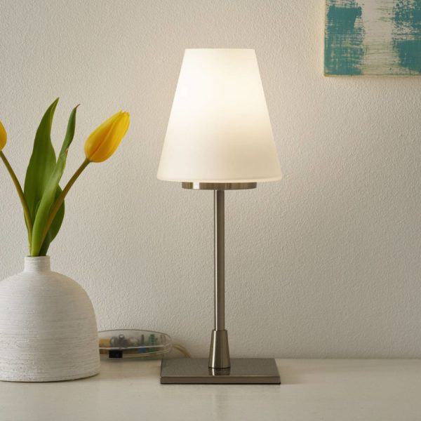 Fabas Luce Lampe à poser Lucy Big fonction tactile, blanche Fabas Luce
