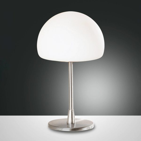 Fabas Luce Lampe à poser LED Gaia variateur tactile, chromée Fabas Luce