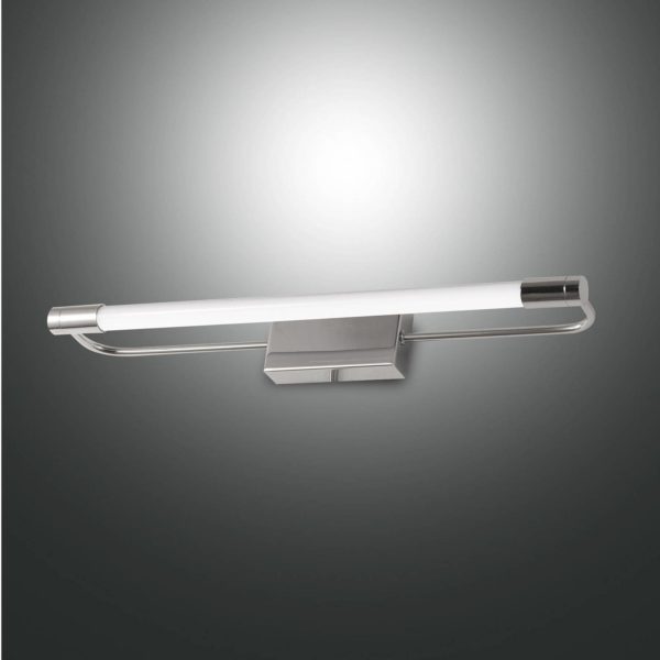 Fabas Luce Applique LED Rapallo, chromée, IP44, 40 cm Fabas Luce