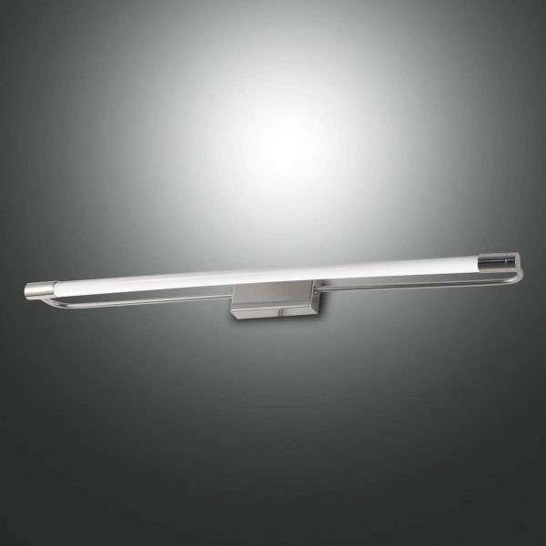 Fabas Luce Applique LED Rapallo, chromée, IP44, 60 cm Fabas Luce