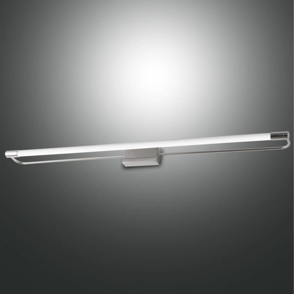 Fabas Luce Applique LED Rapallo, chromée, IP44, 80 cm Fabas Luce