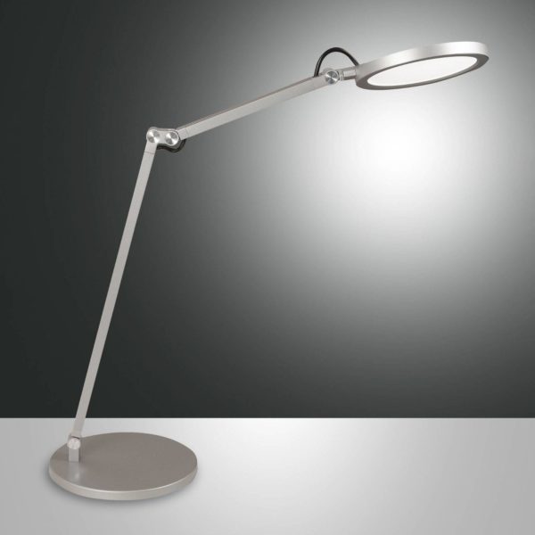 Fabas Luce Lampe de bureau LED Regina avec variateur, alu Fabas Luce