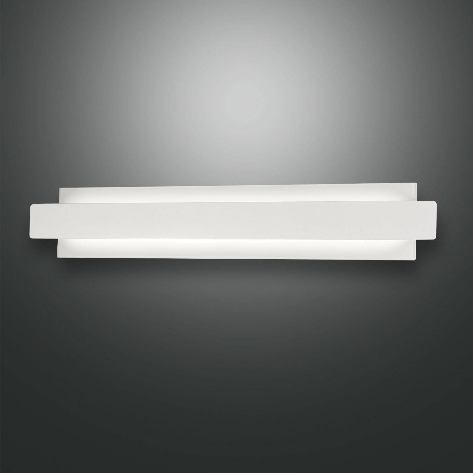 Fabas Luce Applique LED Regolo avec devant en métal blanc Fabas Luce