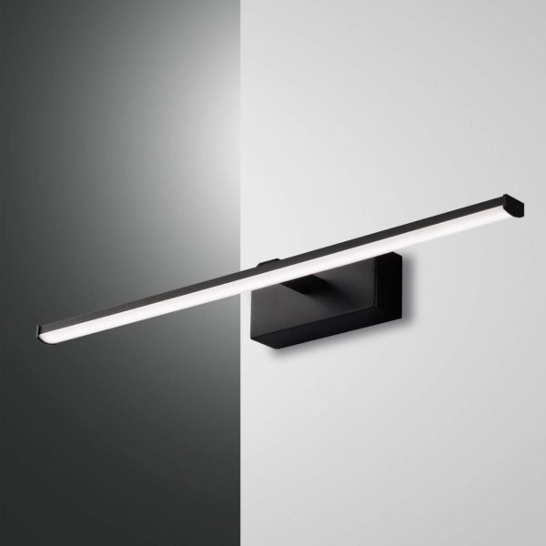 Fabas Luce Applique LED Nala, noire, largeur 50 cm Fabas Luce