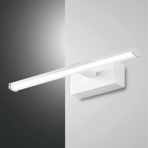 Fabas Luce Applique LED Nala, blanche, largeur 30 cm Fabas Luce