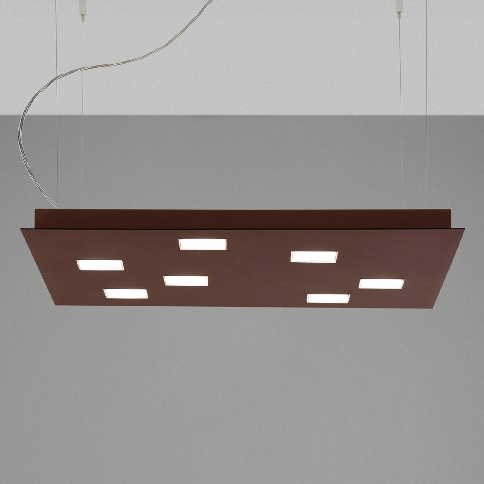 Fabbian Suspension LED Quarter carrée