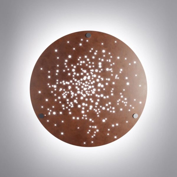 Fabbian Lens applique LED Ø 60 cm rouille Fabbian