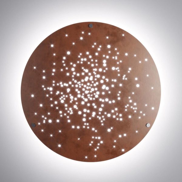 Fabbian Lens applique LED Ø 90 cm rouille Fabbian