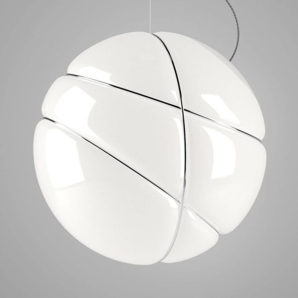 Fabbian Armilla suspension verre blanche