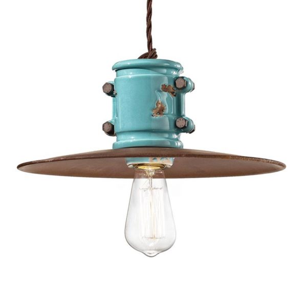 Ferroluce Suspension vintage Nicolo en turquoise Ferroluce