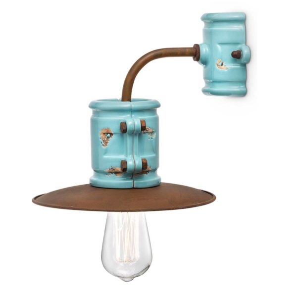 Ferroluce Applique Nicolo au style vintage, turquoise Ferroluce