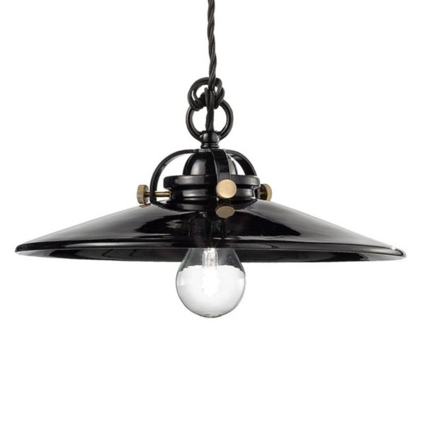 Ferroluce Suspension Edoardo en céramique noire