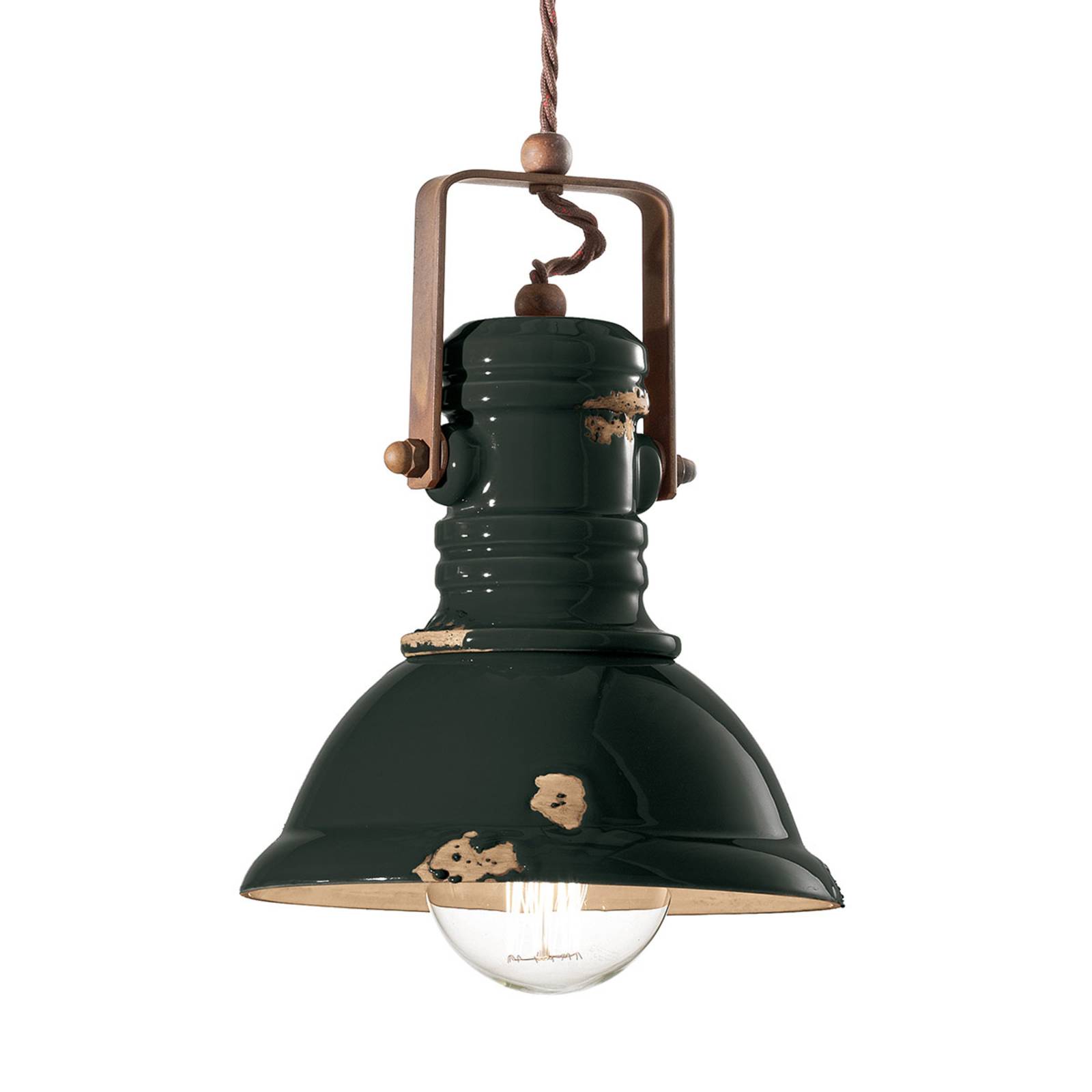 Ferroluce Suspension C1691 au design industriel noir Ferroluce