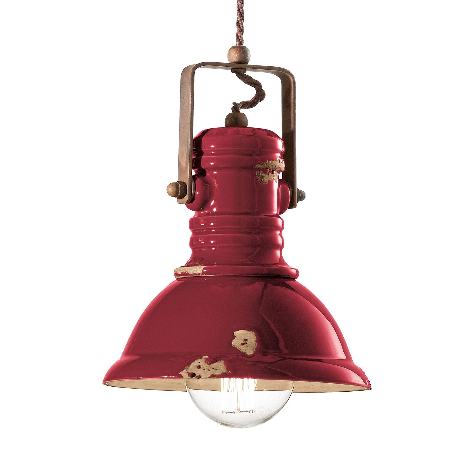 Ferroluce Suspension C1691 au design industriel bordeaux Ferroluce