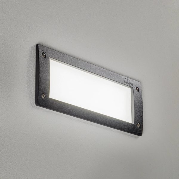 Fumagalli Applique LED encastrable Leti 300 Square noire CCT Fumagalli