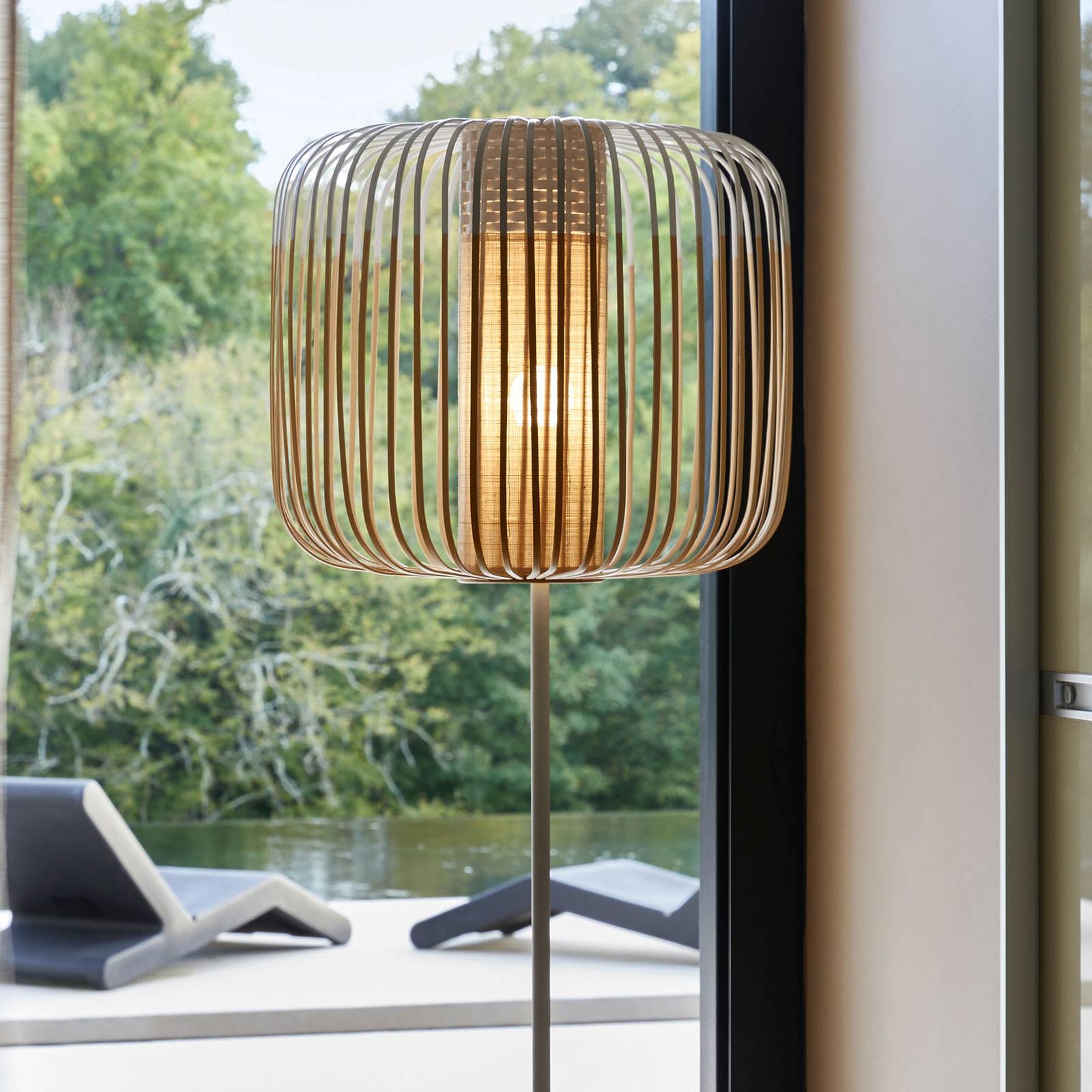 Forestier Bamboo Light lampadaire à 1 lampe blanc Forestier