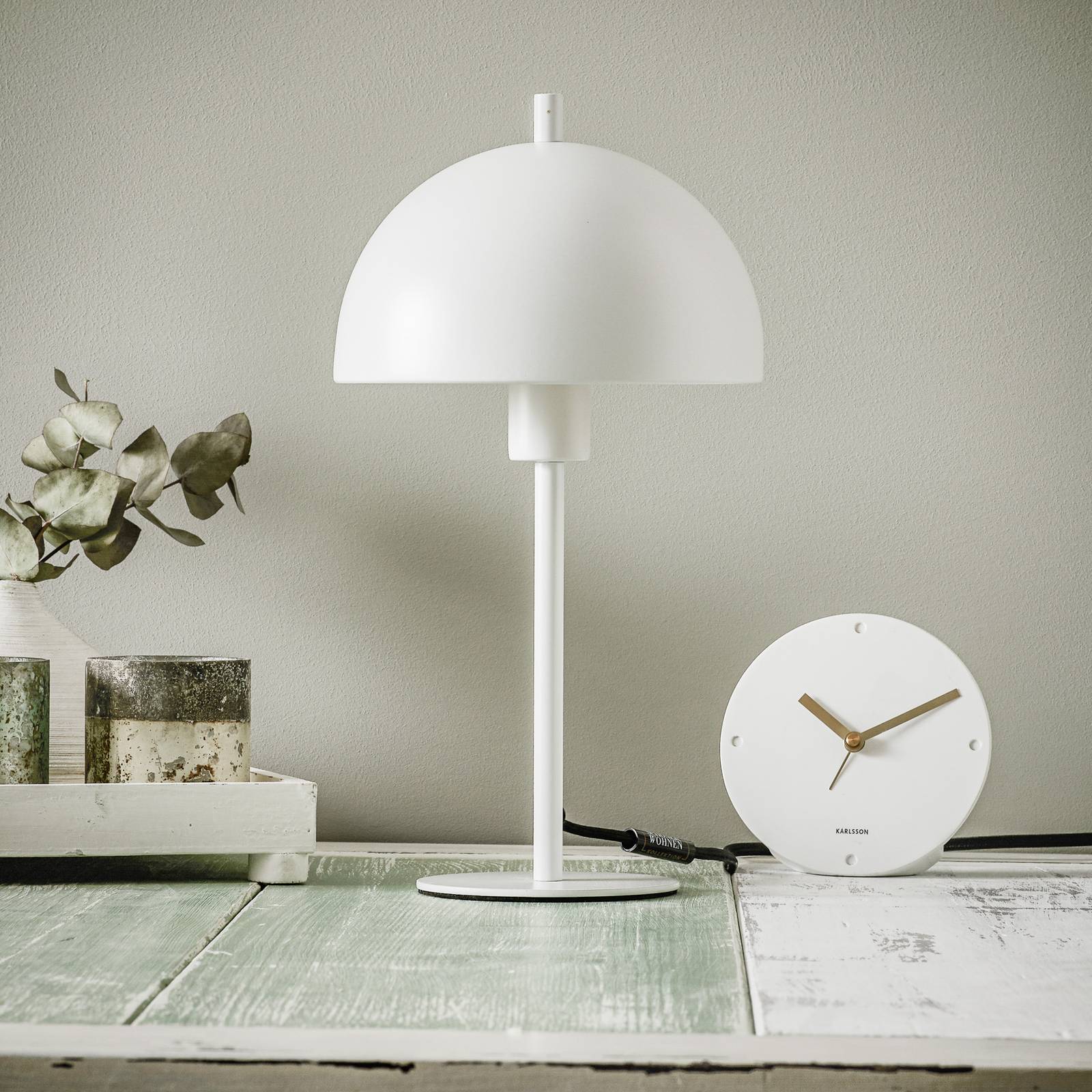 Schöner Wohnen Kia lampe à poser blanche hauteur 34 cm Schöner Wohnen