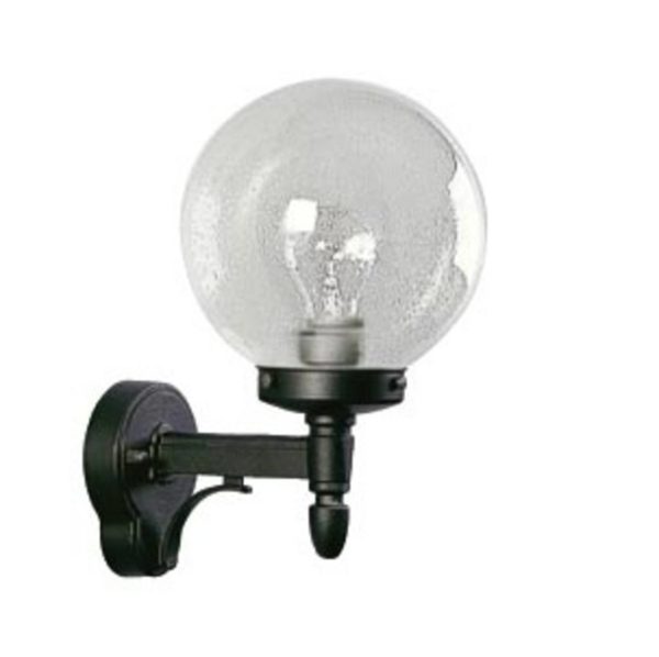 Albert Leuchten Applique d'extérieur 20 noire en verre à bulles Albert Leuchten