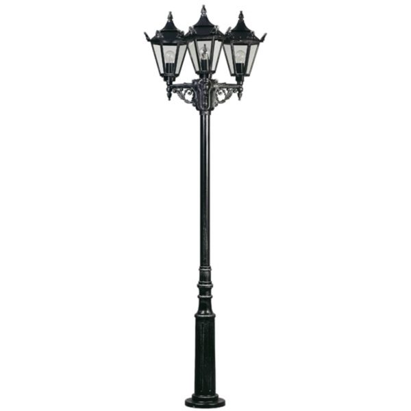 Albert Leuchten Lampadaire style rustique 756 noir à 3 lampes Albert Leuchten