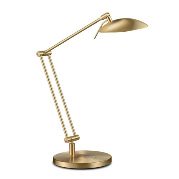 Knapstein Superbe lampe de bureau LED COIRA laiton mat Knapstein