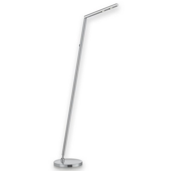 Knapstein Lampadaire LED Calima en forme de bâton nickel mat Knapstein