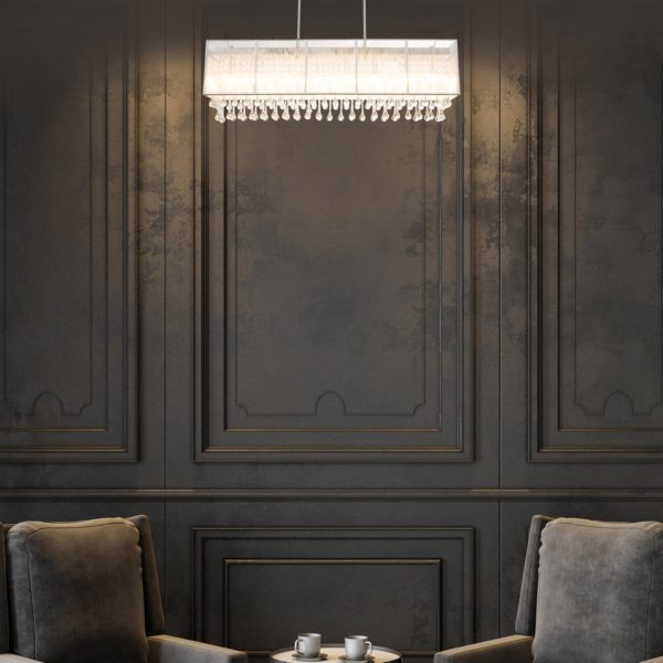 Globo Suspension LED Sierra avec pendentif cristal Globo
