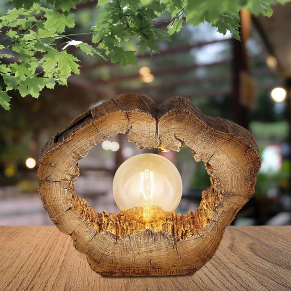 Globo 36516 tronc d’arbre solaire LED, avec ampoule Globo